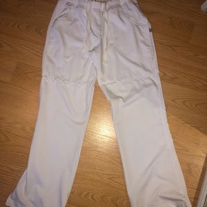Urbane white scrub pants